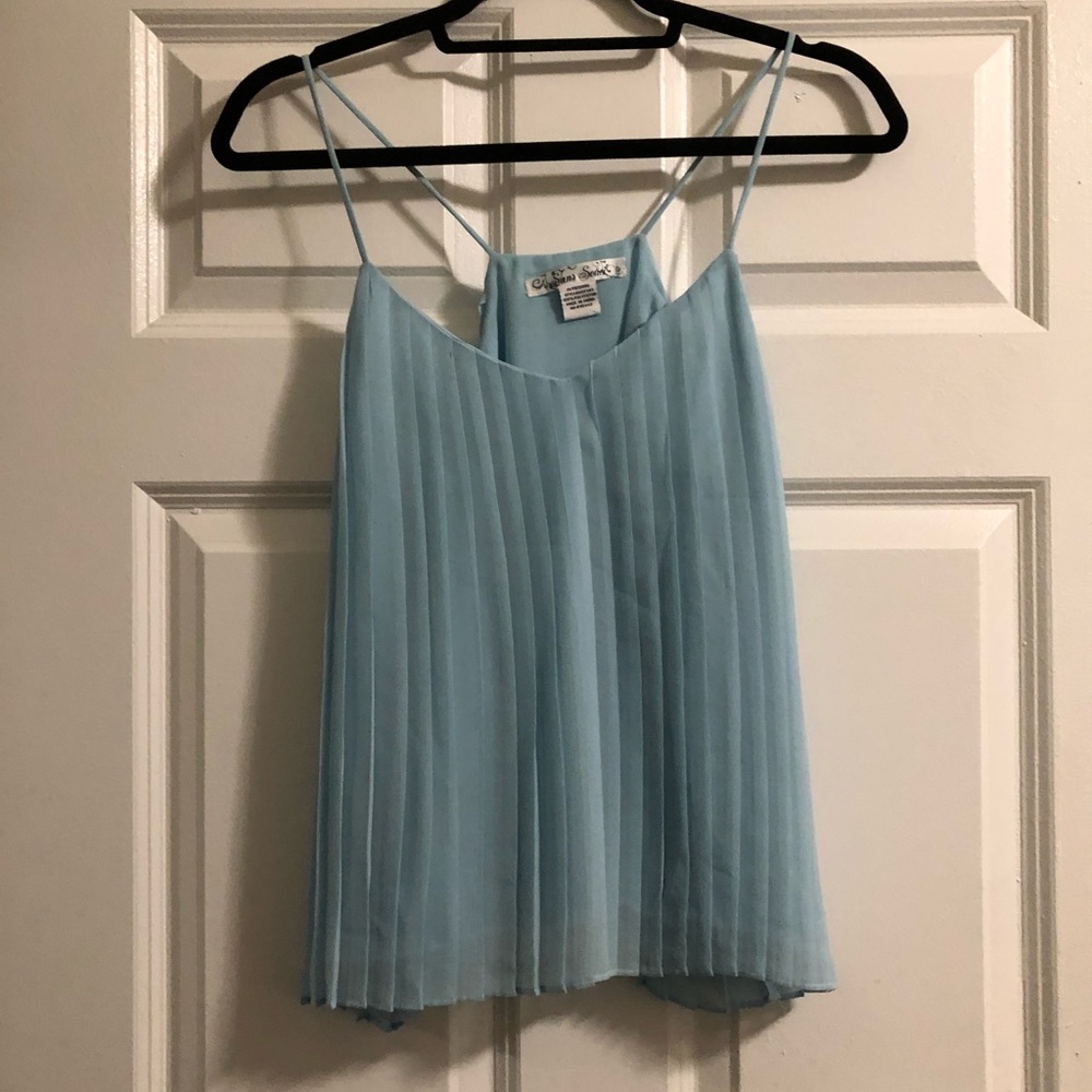 Sans Souci Light Blue Tank Blouse